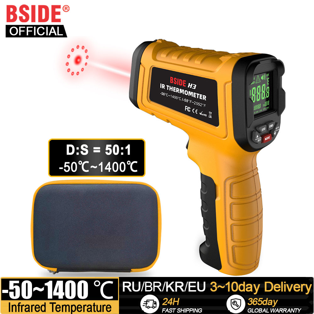 Soap Making Thermometer - BSIDE -50~1400C Infrared Thermometer Professional 50:1