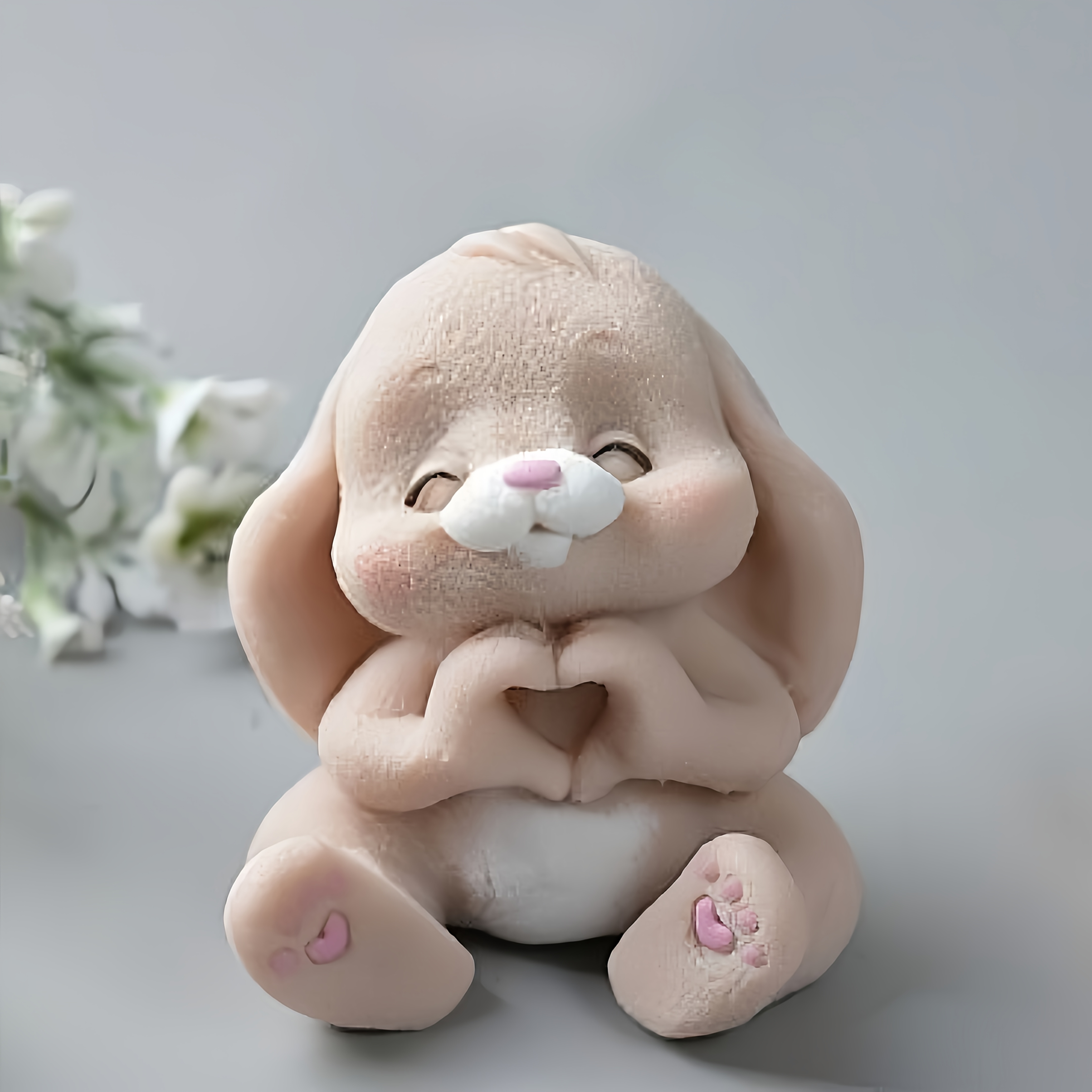 Soap Making Equipment - 1pc Adorable Rabbit Resin Silicone Mold