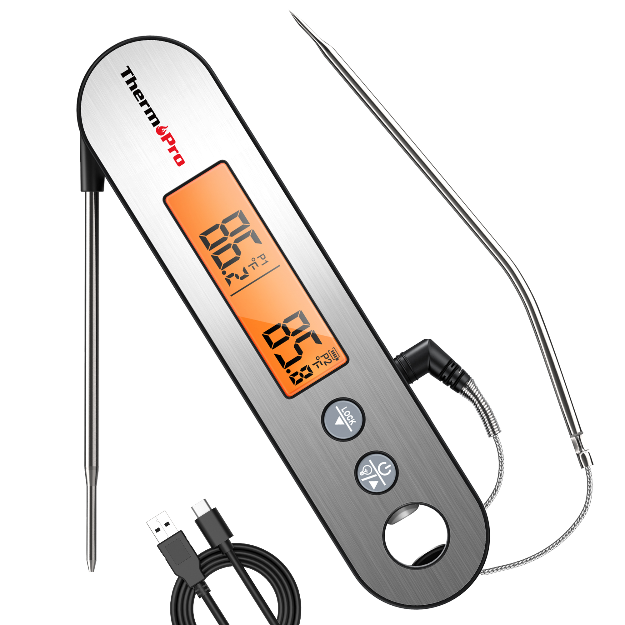 Soap Making Thermometer - ThermoPro TP610 Rechargeable Waterproof Backlight 2